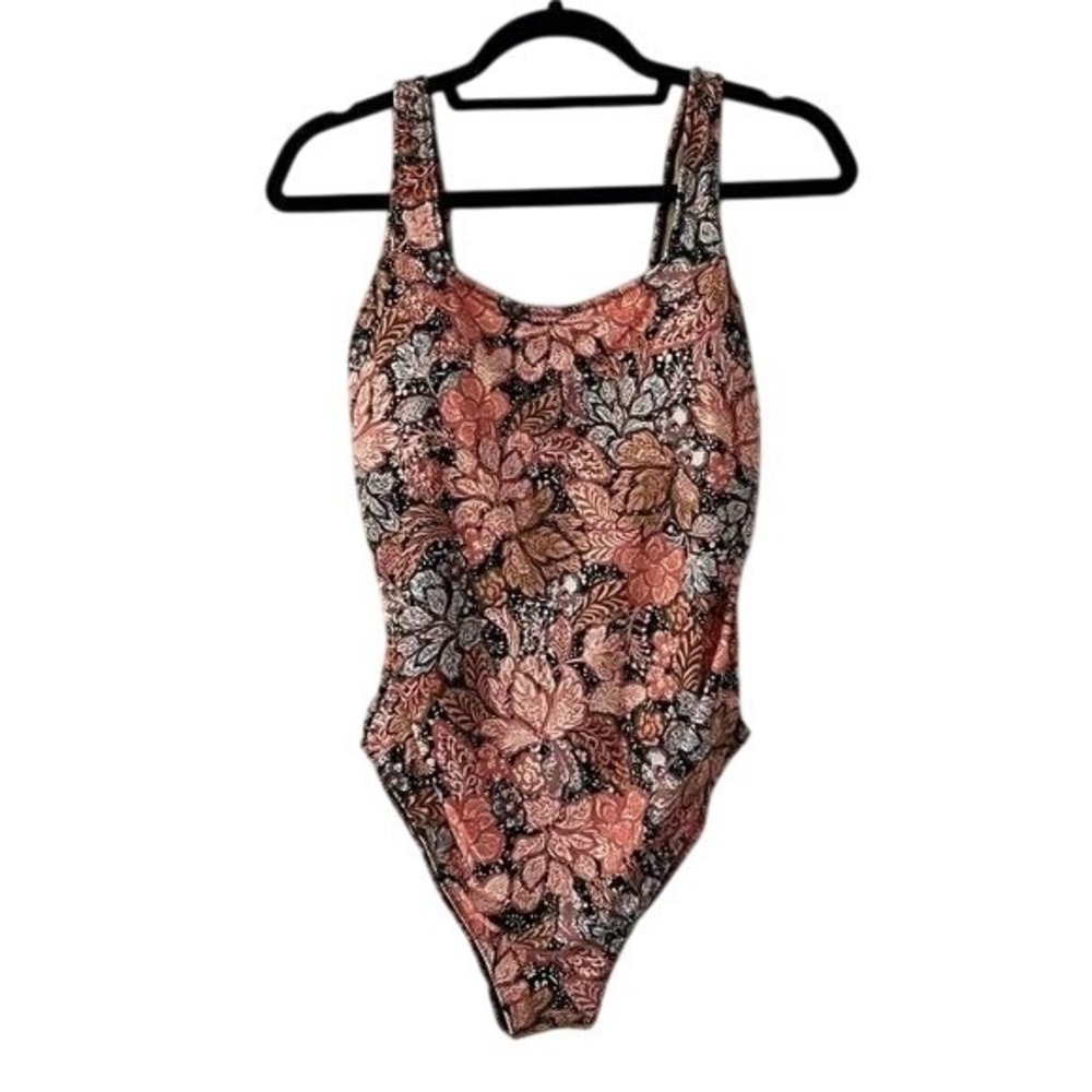 A Pea In The Pod One Piece Square‎ Neck Maternity Swimsuit Sz L Floral Print NWT